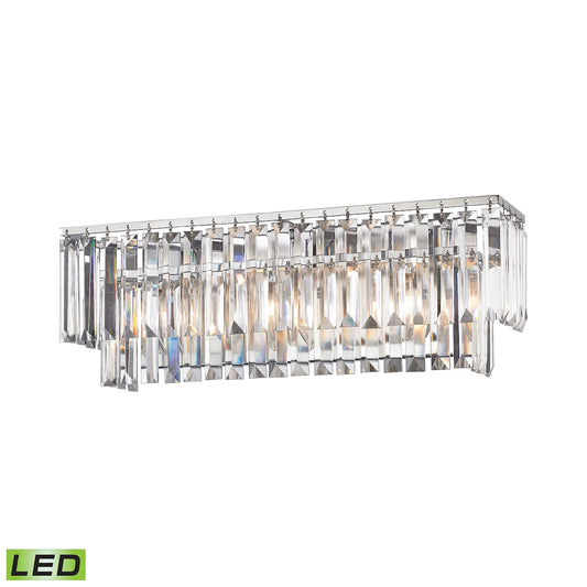 Palacial 3-Light Vanity Sconce in Polished Chrome with Clear Crystal - Includes LED Bulbs ELK Lighting | Sconces | Modishstore
