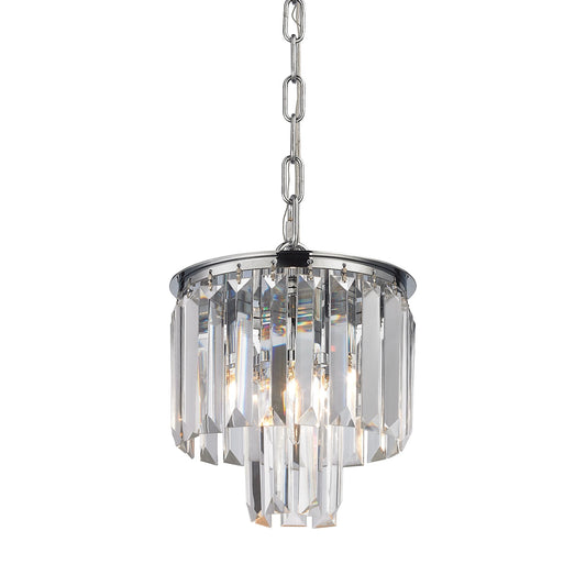 Palacial 1-Light Mini Pendant in Polished Chrome with Clear Crystal ELK Lighting | Pendant Lamps | Modishstore