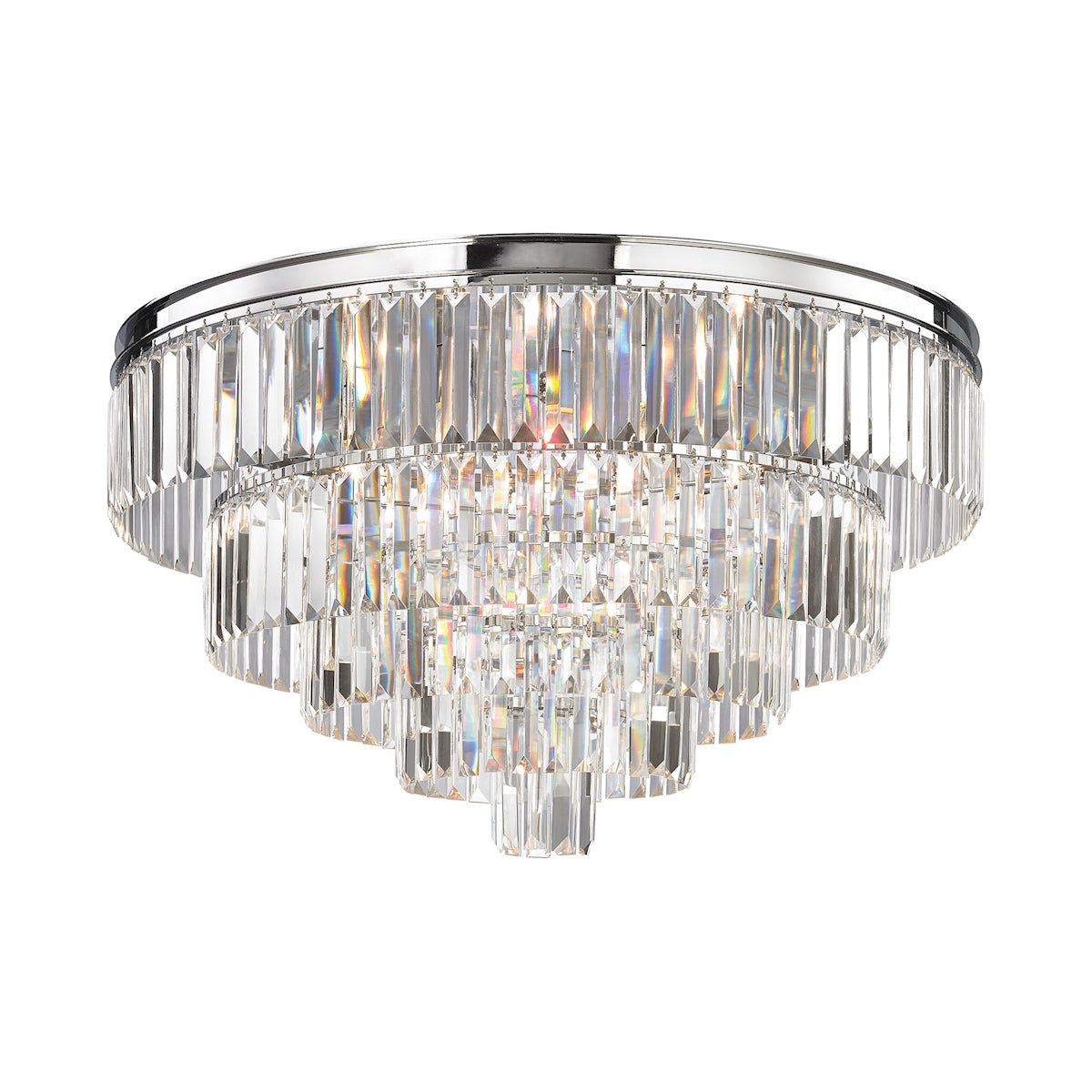 Palacial 6-Light Chandelier in Polished Chrome with Clear Crystal ELK Lighting | Chandeliers | Modishstore