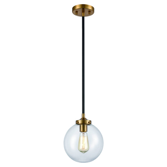 Boudreaux 1-Light Mini Pendant In Matte Black With Clear Glass   ELK Lighting | Pendant Lamps | Modishstore | 15344/1