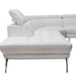 Divani Casa Graphite Modern White Leather Sectional Sofa | Modishstore | Sofas-3