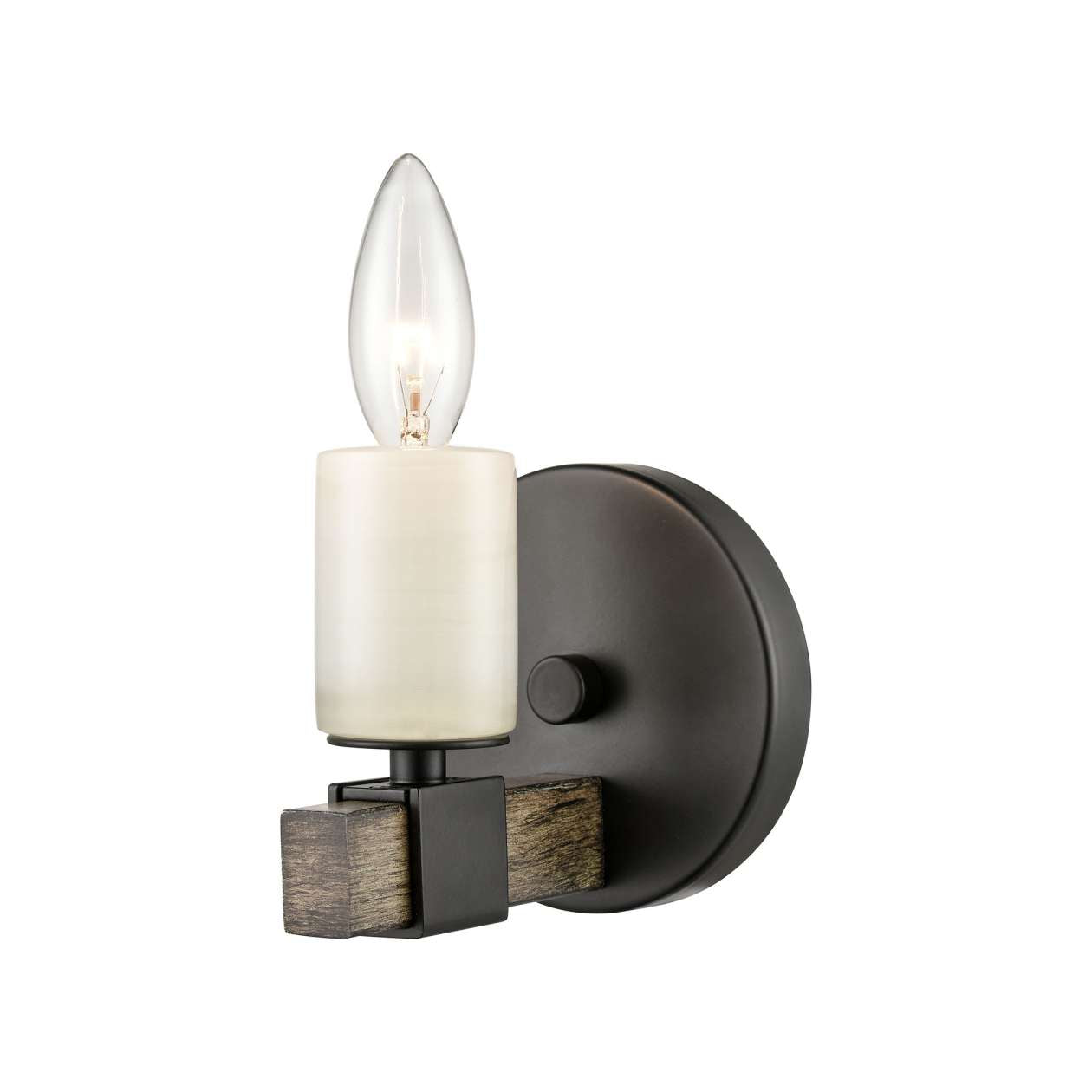 Stone Manor 1-Light vanity light in Matte Black / Aspen ELK Lighting | Vanity Light | Modishstore