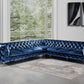 Divani Casa Delilah Modern Blue Fabric Sectional Sofa | Modishstore | Sofas