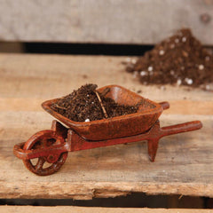 Wheelbarrow - Cast Iron - Rust - Set Of 3 By HomArt