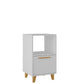 Manhattan Comfort Mid-Century - Modern Herald Nightstand with 1 Shelf in White | Nightstands | Modishstore-2