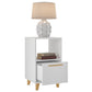 Manhattan Comfort Mid-Century - Modern Herald Nightstand with 1 Shelf in White | Nightstands | Modishstore