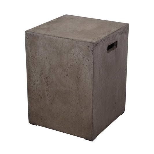 Dimond Home Squared Concrete Stool | Modishstore | Outdoor Stools & Benches