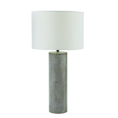 Cubix Round Desk Lamp in Natural Concrete