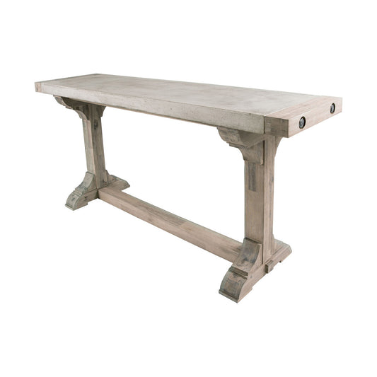 Dimond Home Pirate Console Table In Polished Concrete | Modishstore | Console Tables