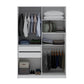 Manhattan Comfort Gramercy Modern 2-Section Freestanding Wardrobe Armoire Closet in White | Armoires & Wardrobes | Modishstore-3