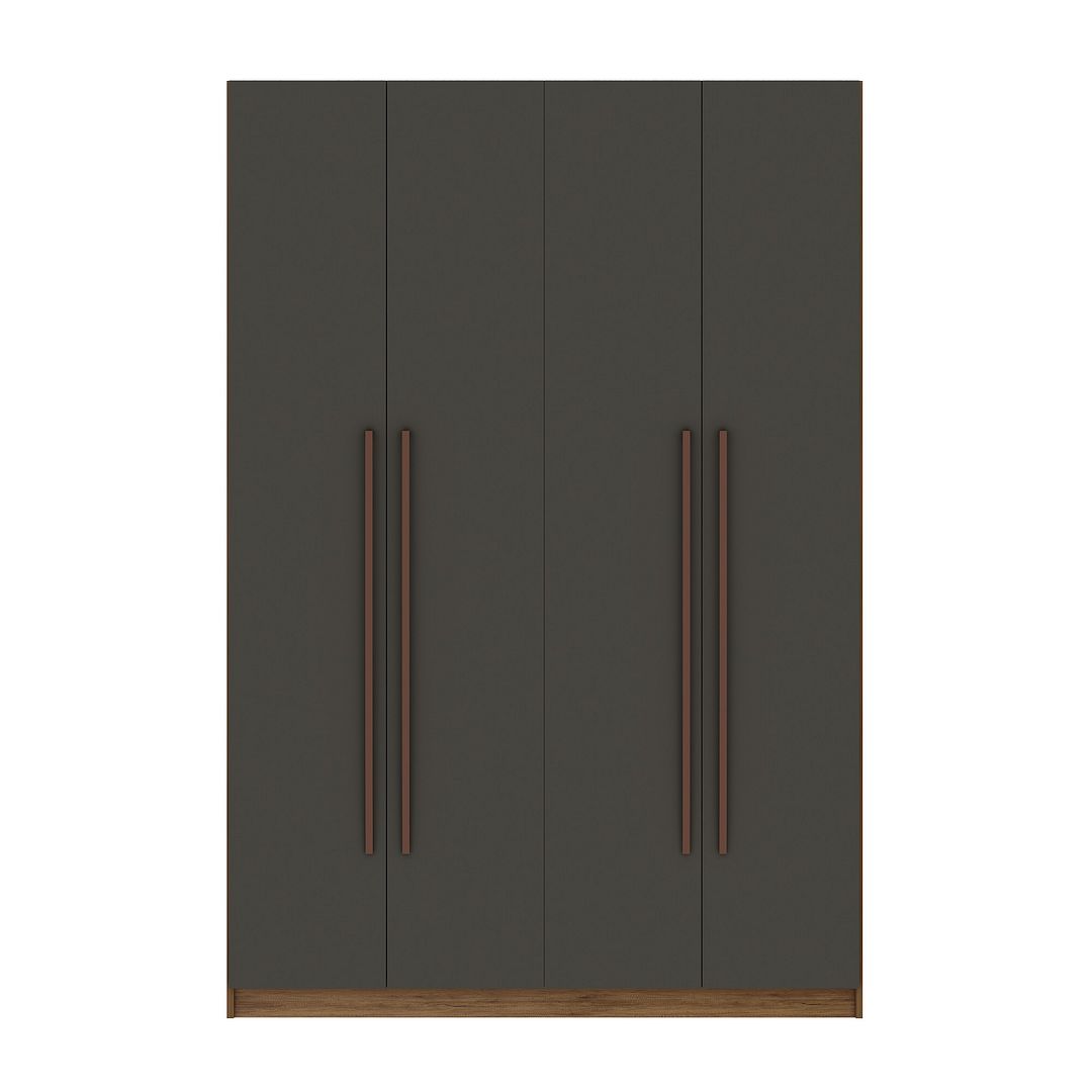 Manhattan Comfort Gramercy Modern 2-Section Freestanding Wardrobe Armoire Closet in White | Armoires & Wardrobes | Modishstore-11