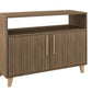 Manhattan Comfort Mid-Century - Modern Herald Double Side Cabinet with 2 Shelves in Oak Brown | Sideboards | Modishstore-3
