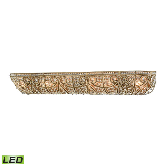 Elizabethan 6-Light Vanity Sconce in Dark Bronze with Clear Crystal - Includes LED Bulbs ELK Lighting | Sconces | Modishstore