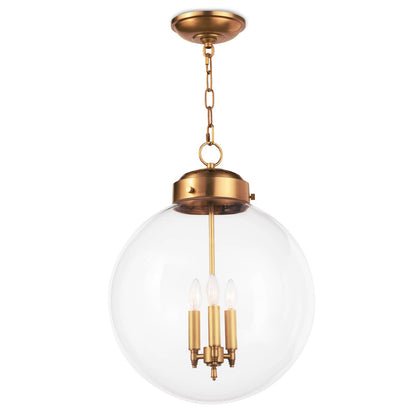 Globe Pendant Natural Brass By Regina Andrew | Pendant Lamps | Modishstore