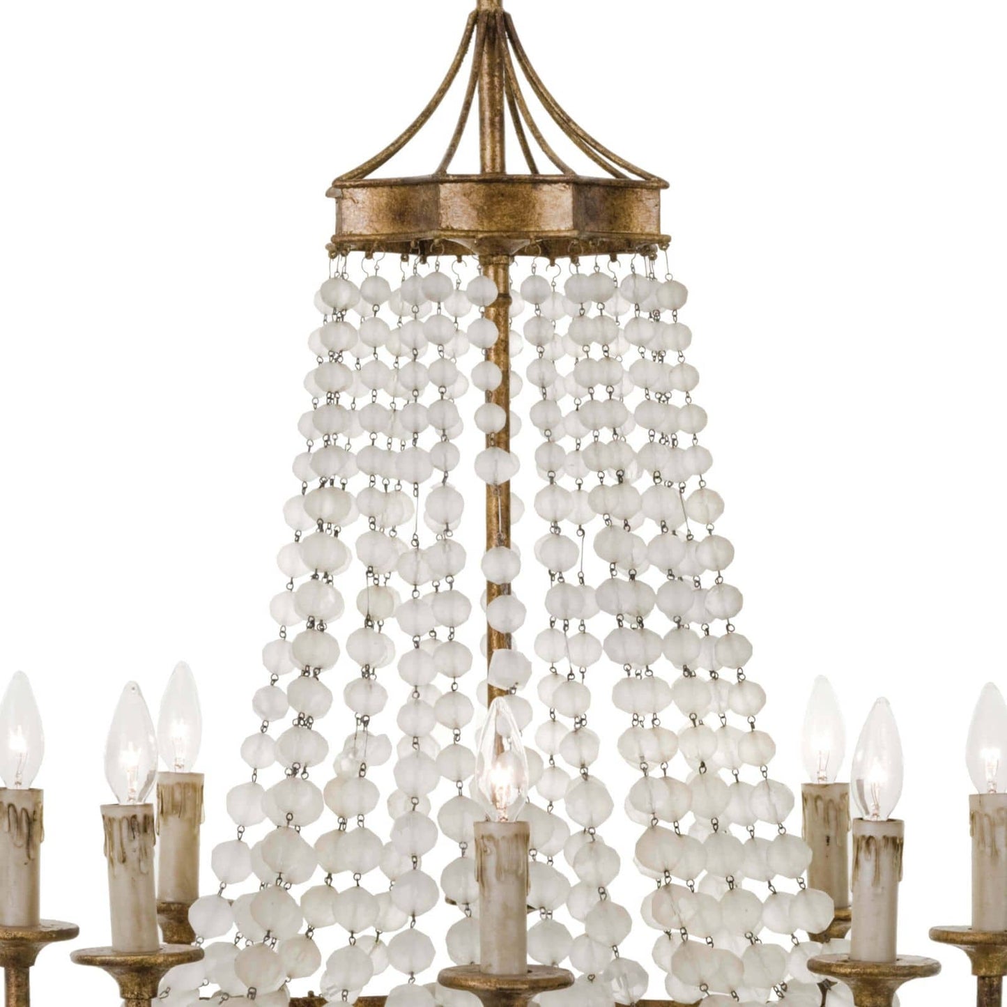 Frosted Crystal Bead Chandelier By Regina Andrew | Chandeliers | Modishstore - 4