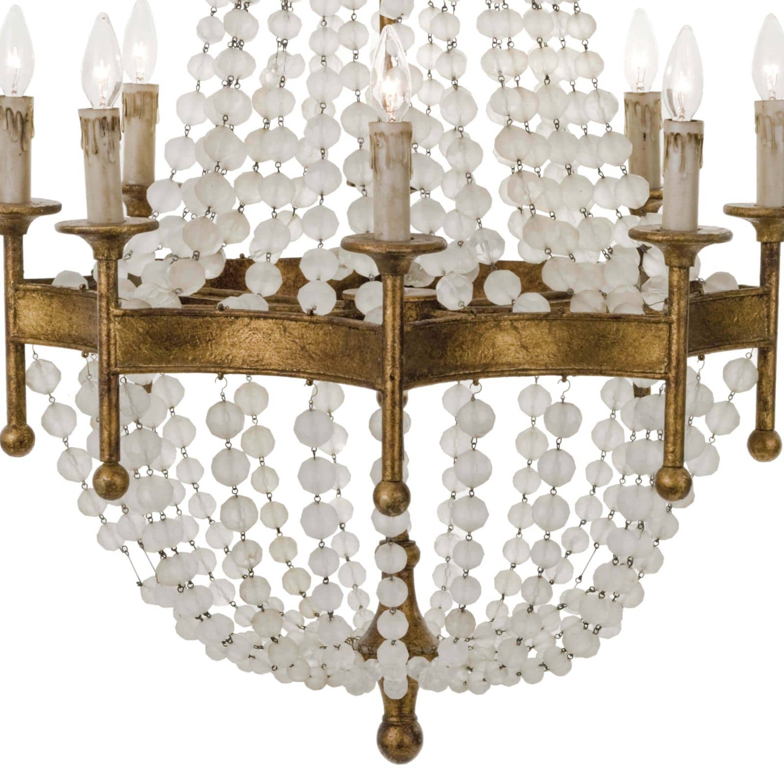 Frosted Crystal Bead Chandelier By Regina Andrew | Chandeliers | Modishstore - 3