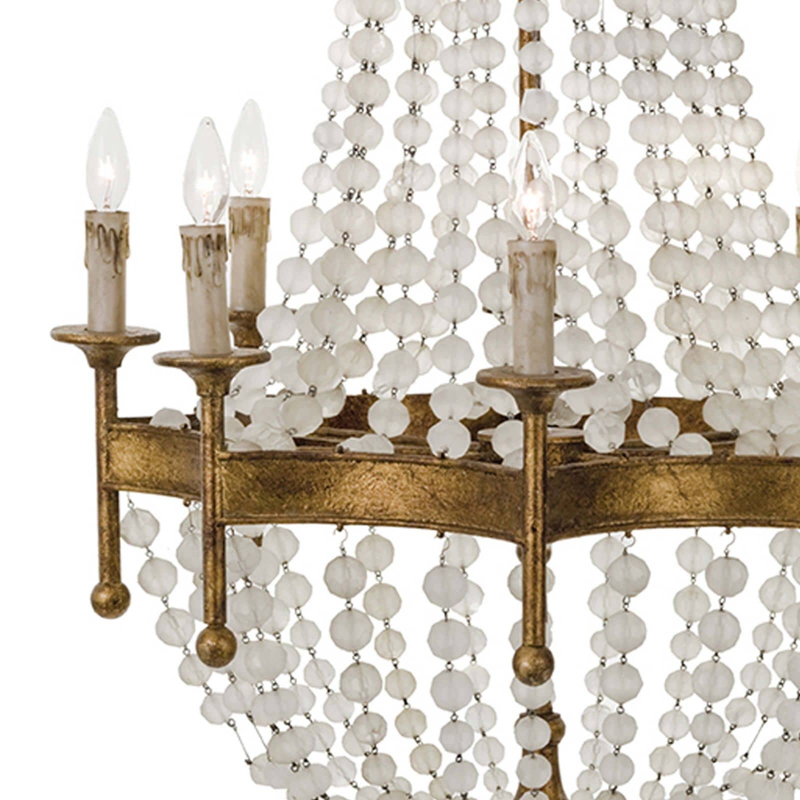 Frosted Crystal Bead Chandelier By Regina Andrew | Chandeliers | Modishstore - 2
