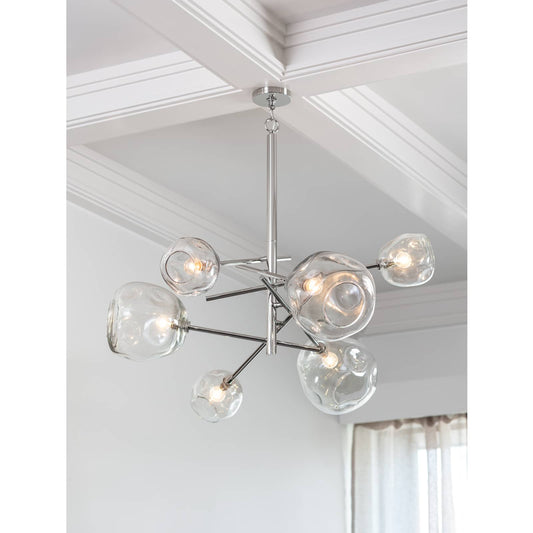Molten Chandelier With Clear Glass Polished Nickel By Regina Andrew | Chandeliers | Modishstore