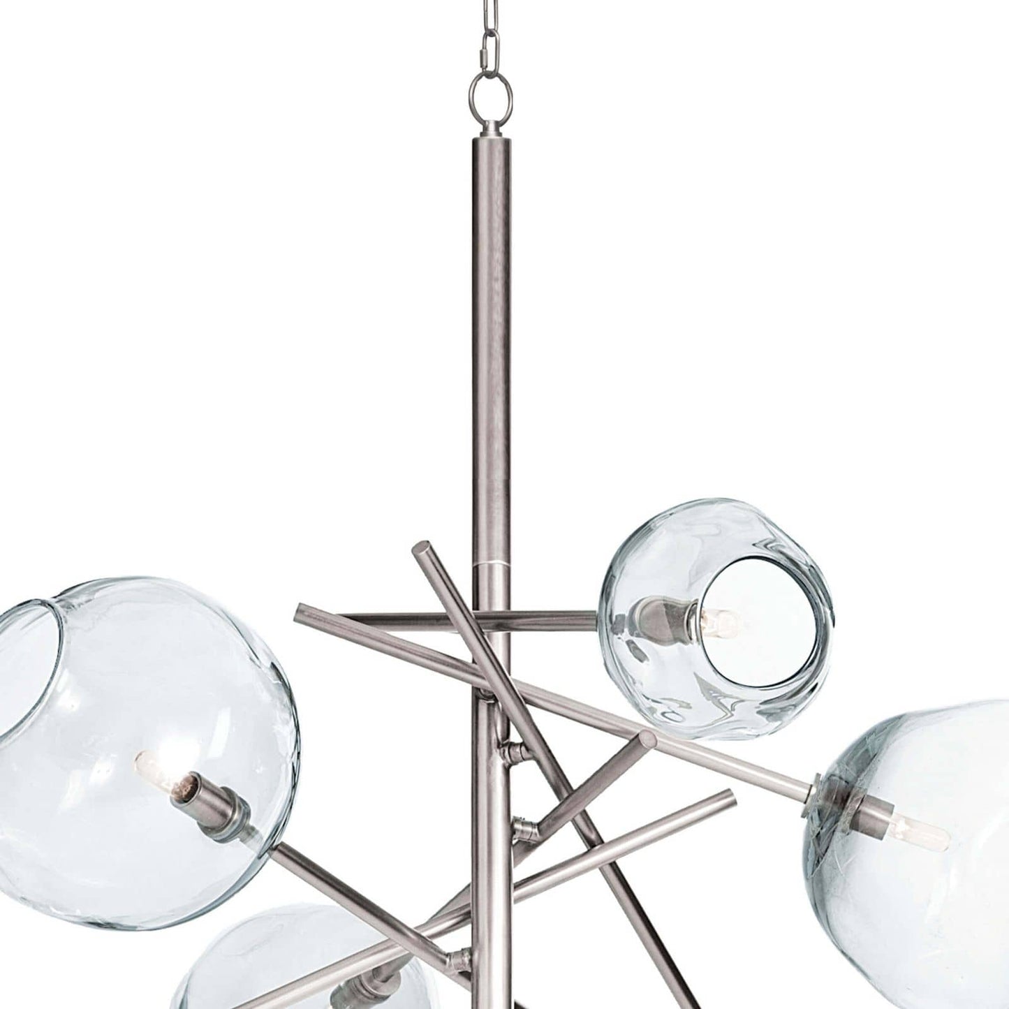 Molten Chandelier With Clear Glass Polished Nickel By Regina Andrew | Chandeliers | Modishstore - 7