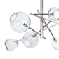 Molten Chandelier With Clear Glass Polished Nickel By Regina Andrew | Chandeliers | Modishstore - 6
