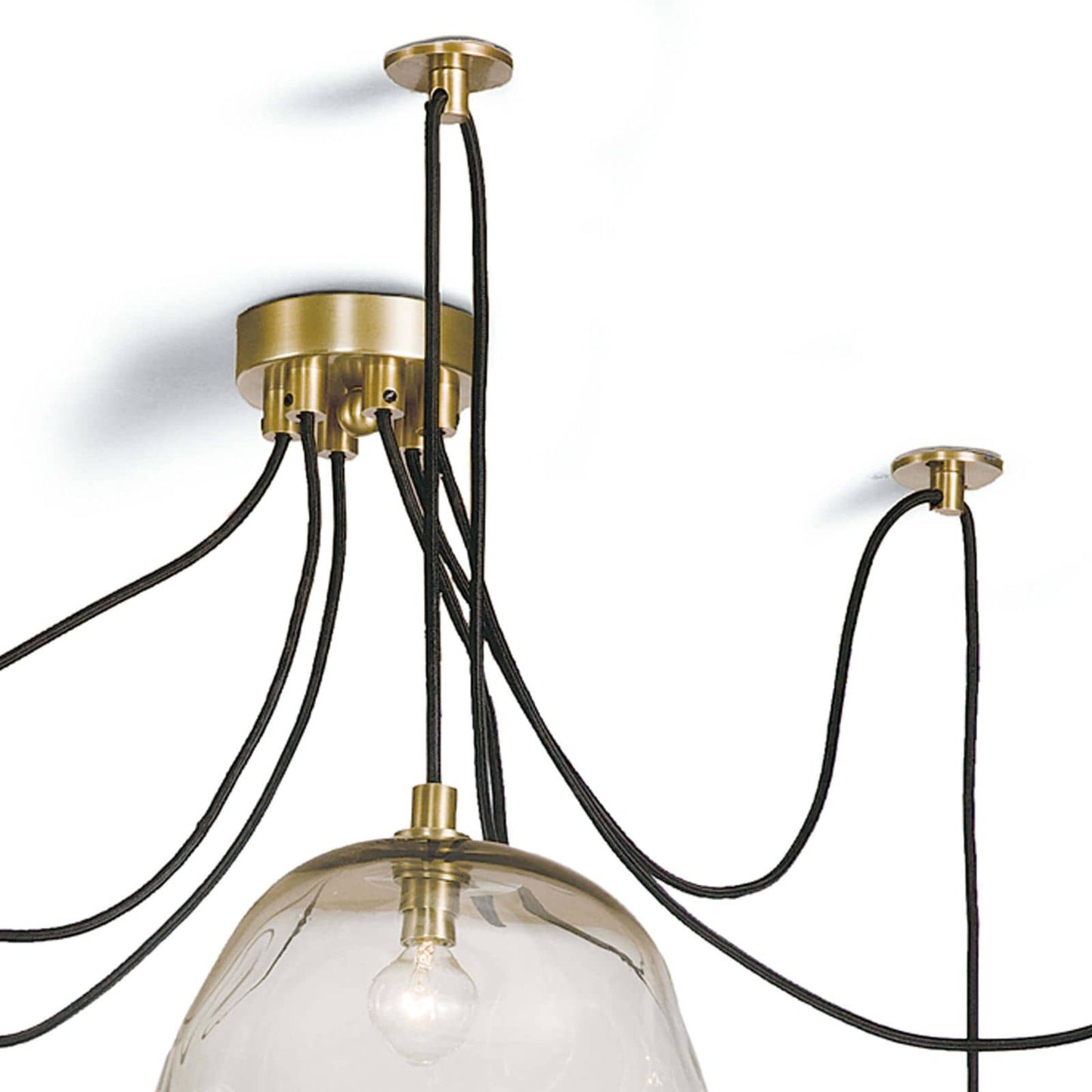 Molten Spider Large With Smoke Glass Natural Brass By Regina Andrew | Chandeliers | Modishstore - 5
