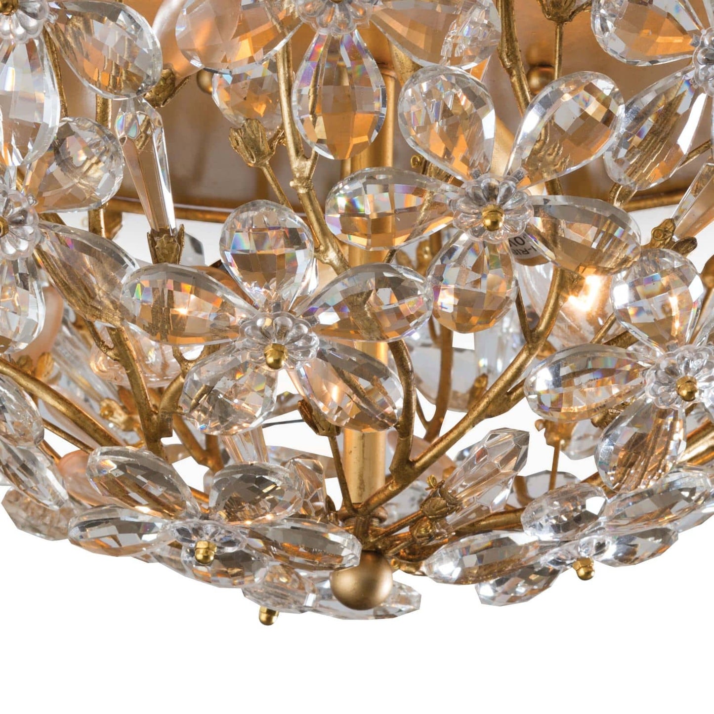 Cheshire Flush Mount Gold Leaf By Regina Andrew | Ceiling Lamps | Modishstore - 3