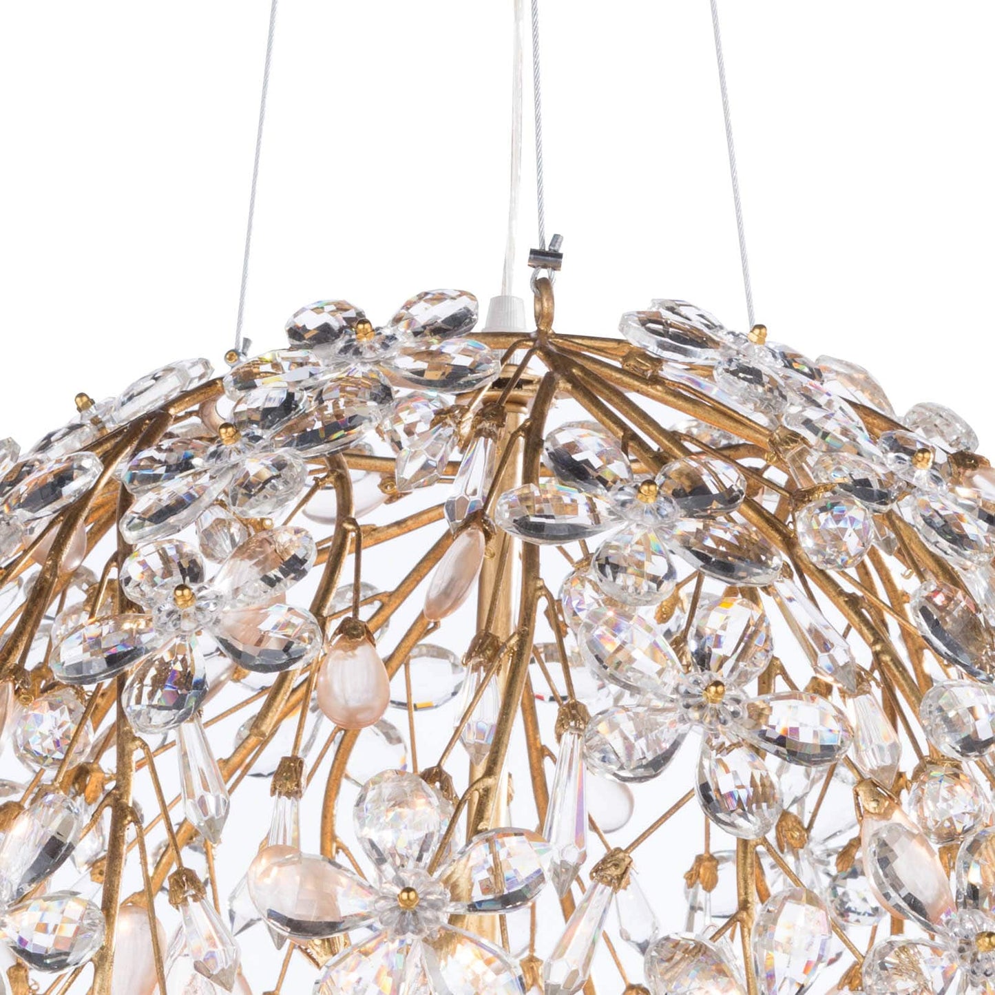 Cheshire Chandelier Small Gold Leaf By Regina Andrew | Chandeliers | Modishstore - 2