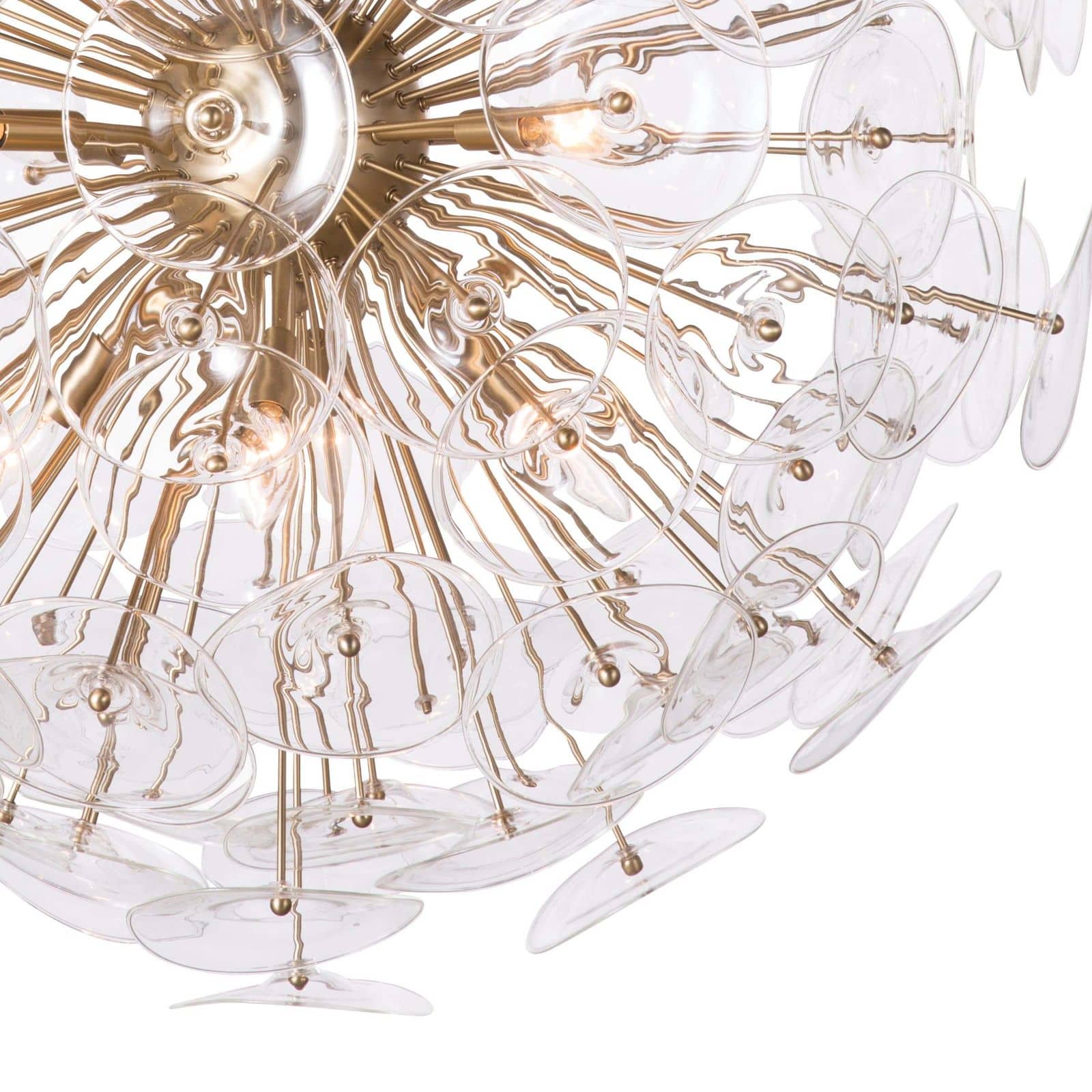 Poppy Glass Chandelier Large Clear By Regina Andrew | Chandeliers | Modishstore - 5
