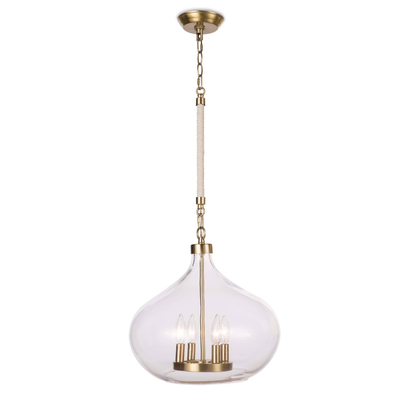 Dover Pendant Natural Brass By Regina Andrew | Pendant Lamps | Modishstore