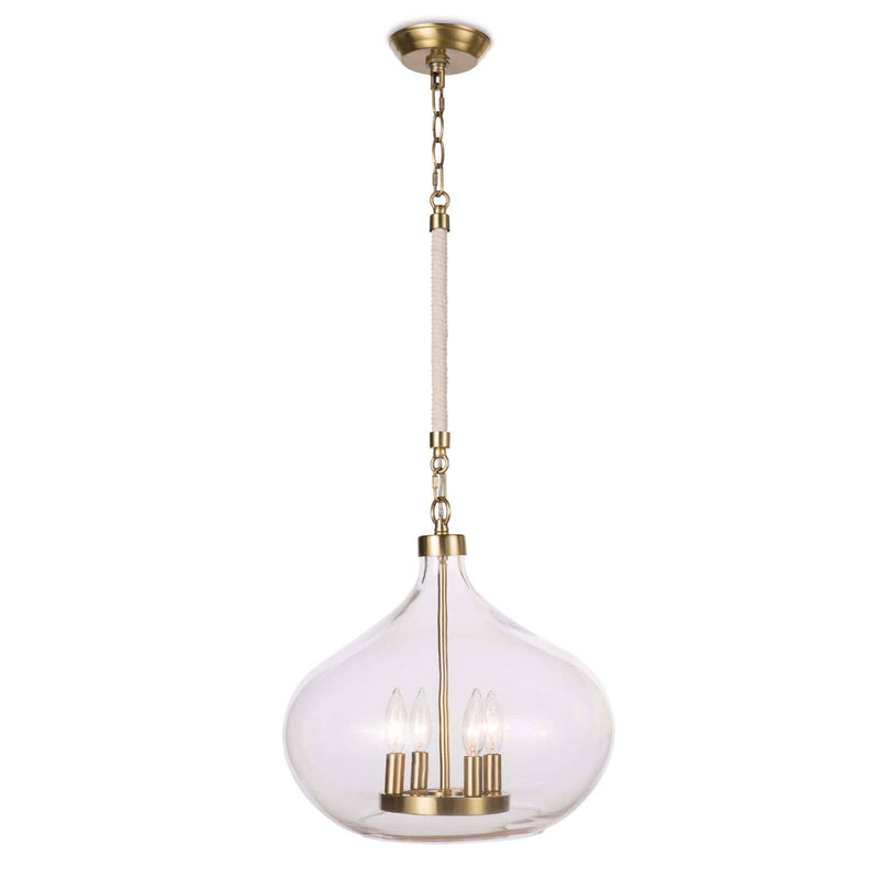 Dover Pendant Natural Brass By Regina Andrew | Pendant Lamps | Modishstore
