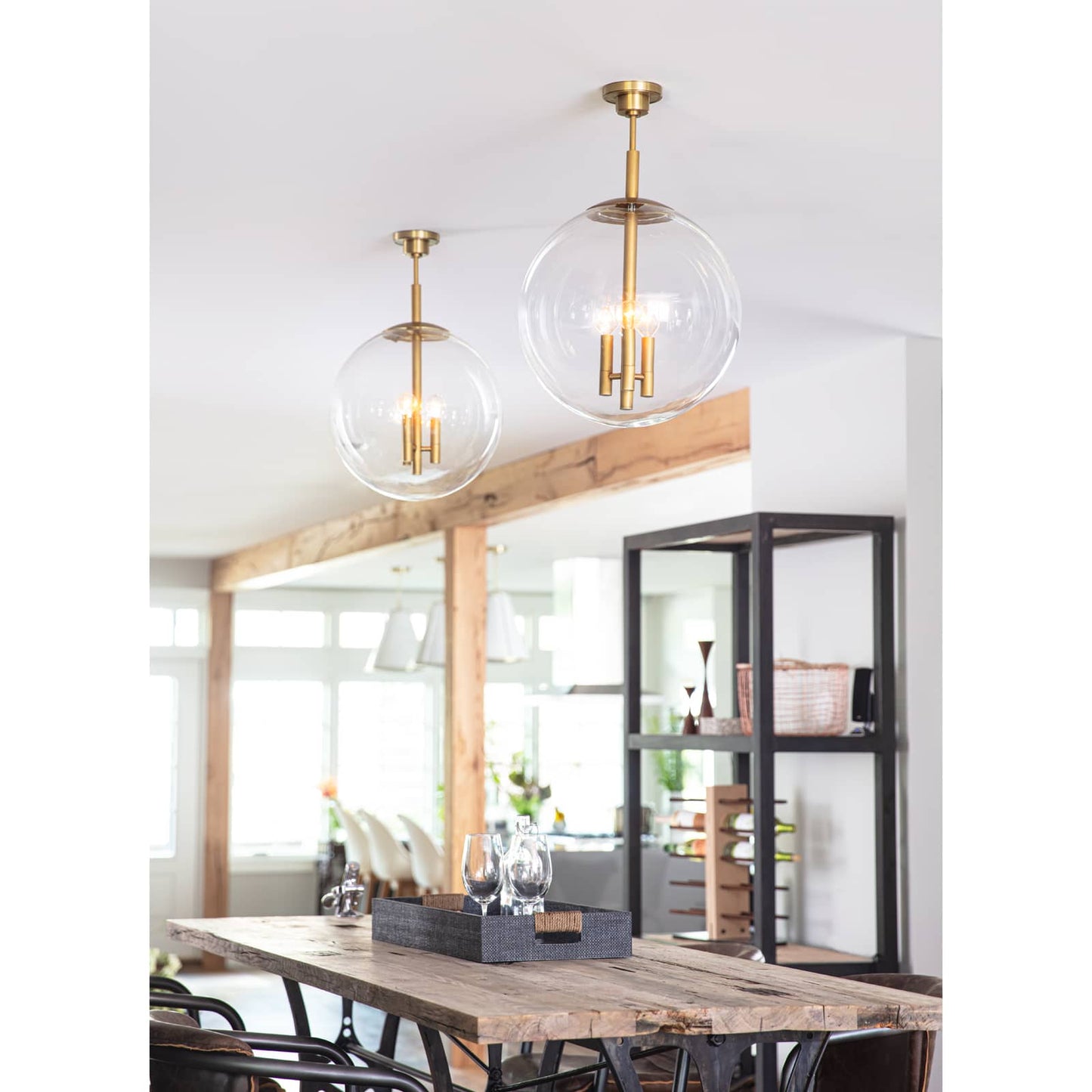 Cafe Pendant Medium Natural Brass By Regina Andrew | Pendant Lamps | Modishstore