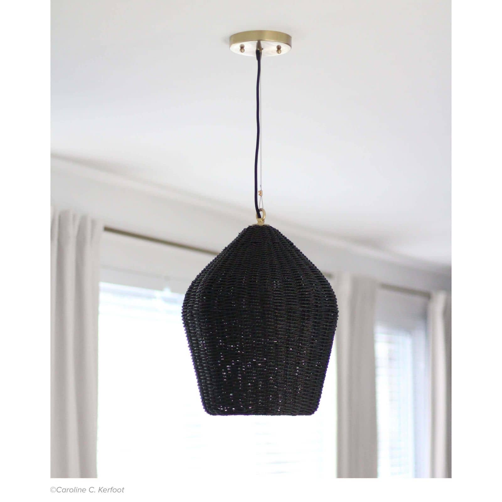 Georgian Pendant Black By Regina Andrew | Pendant Lamps | Modishstore - 4