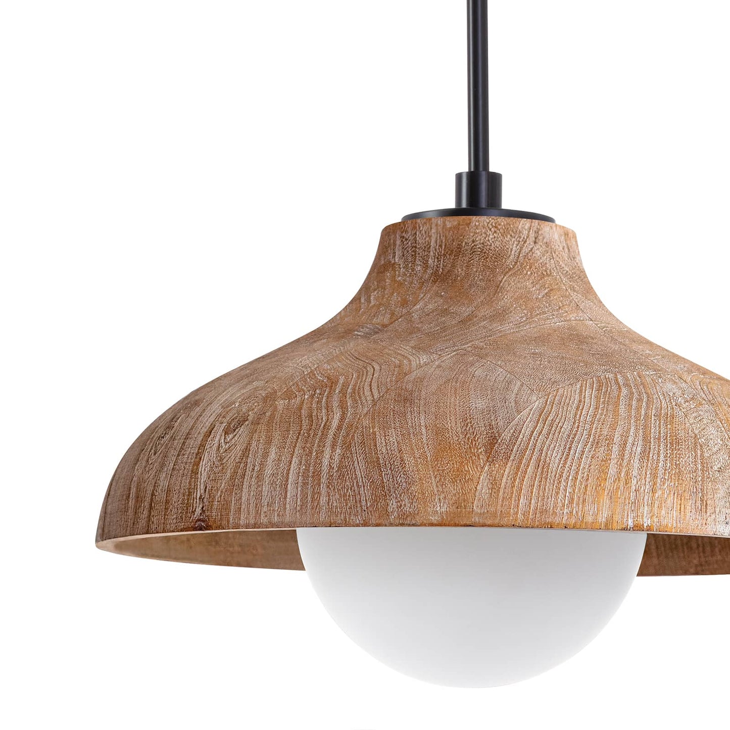 Surfside Wood Pendant Ebony By Regina Andrew | Pendant Lamps | Modishstore - 11
