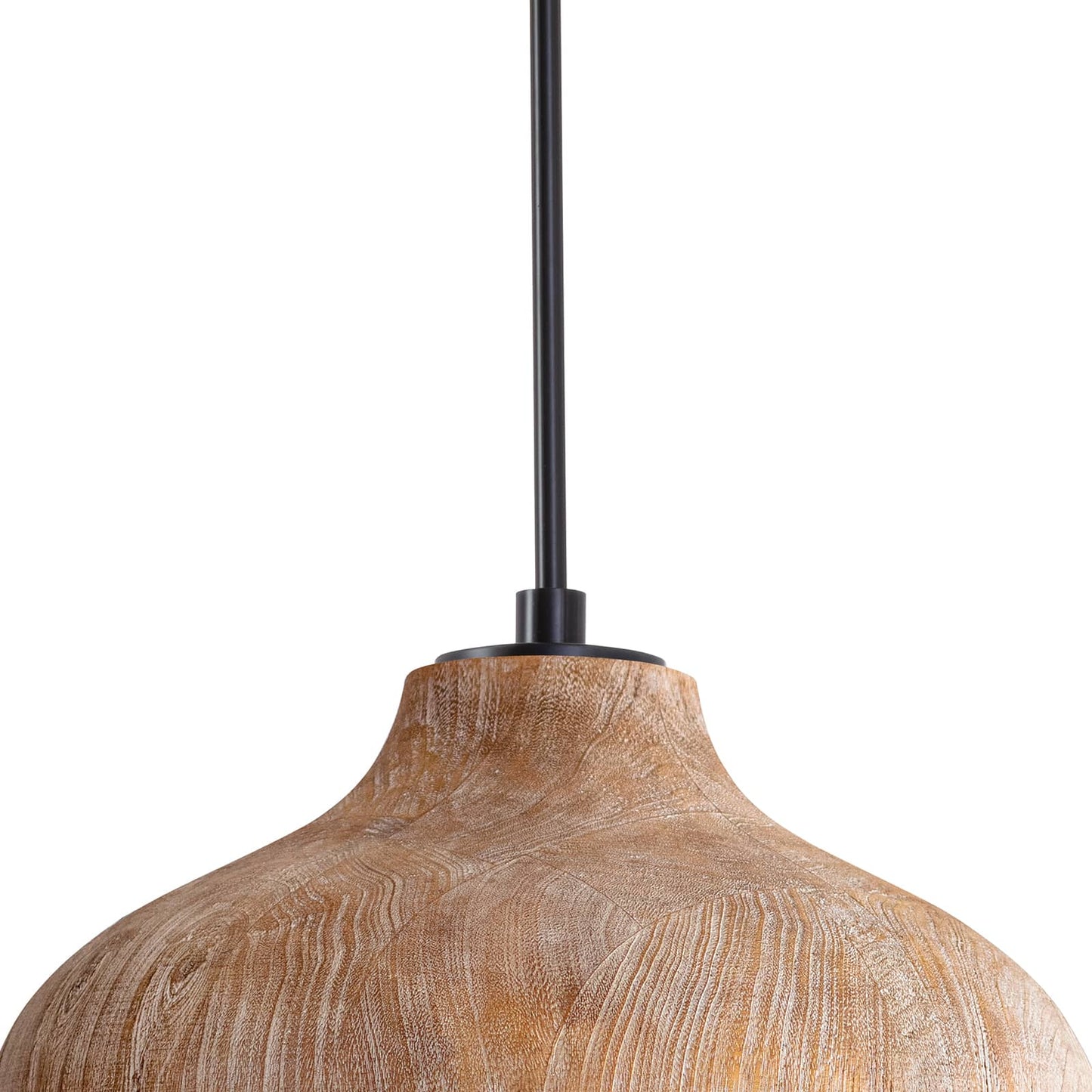 Surfside Wood Pendant Ebony By Regina Andrew | Pendant Lamps | Modishstore - 10