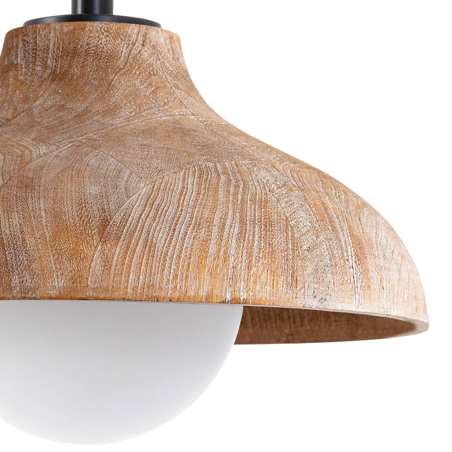 Surfside Wood Pendant Ebony By Regina Andrew | Pendant Lamps | Modishstore - 9