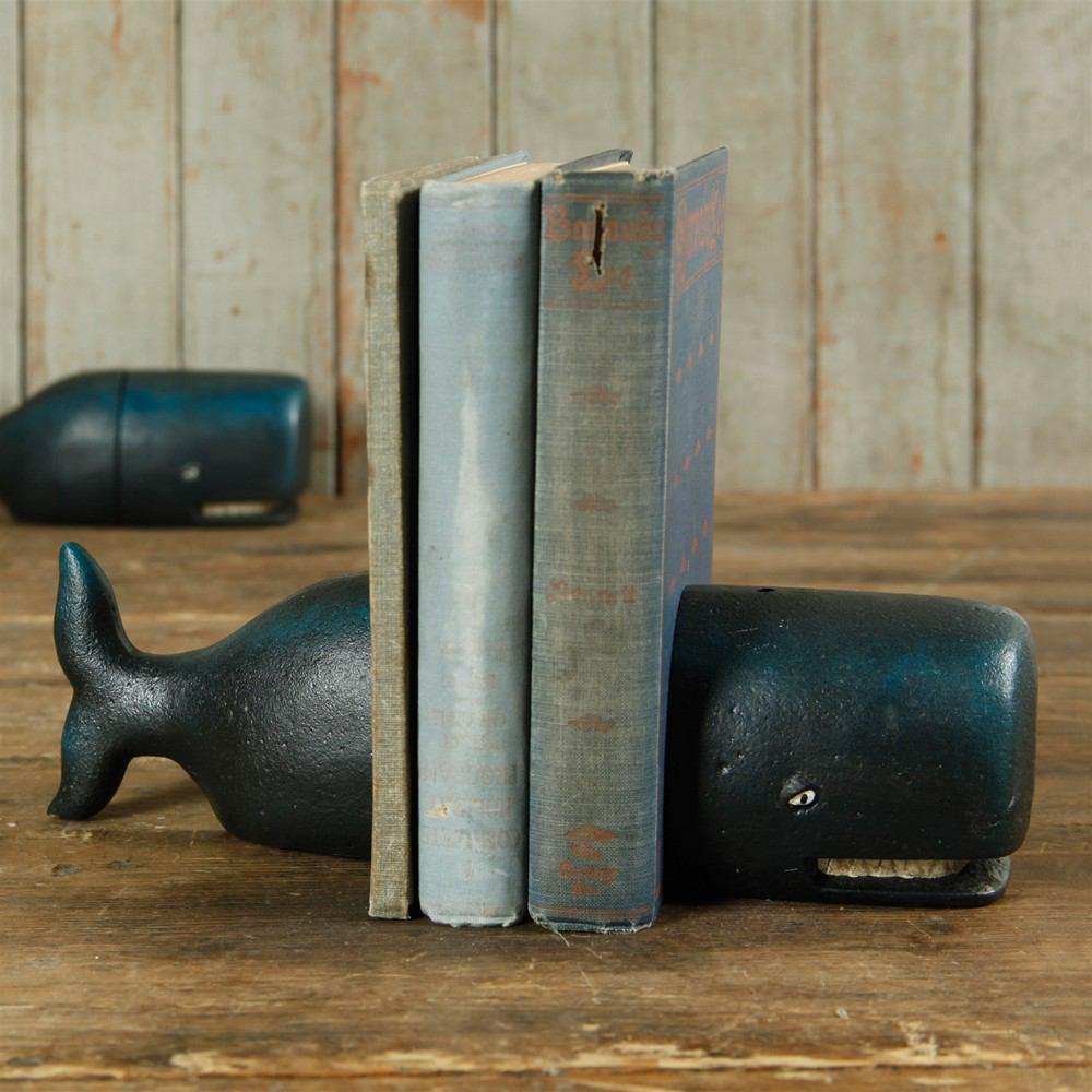 HomArt Whale Bookends - Cast Iron-5