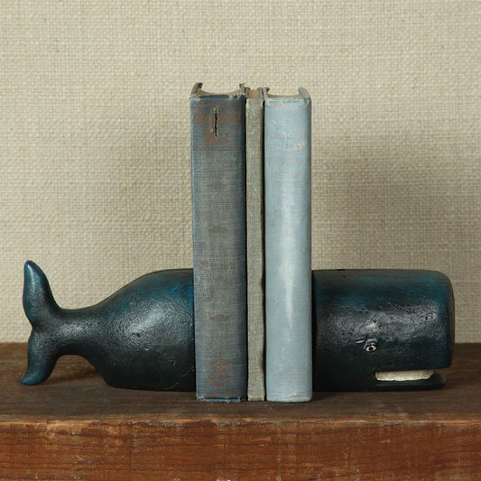 HomArt Whale Bookends - Cast Iron | Modishstore | Bookends
