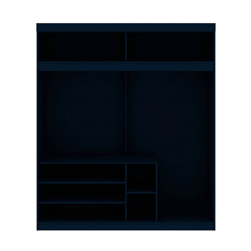 Manhattan Comfort Mulberry 81.3 Open Long Hanging Wardrobe Closet with Shoe Storage  in White | Armoires & Wardrobes | Modishstore-5