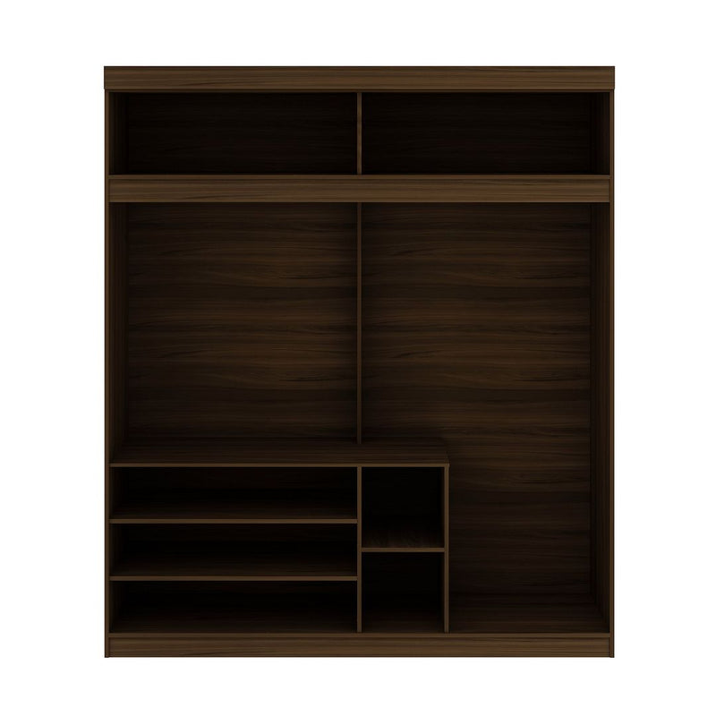 Manhattan Comfort Mulberry 81.3 Open Long Hanging Wardrobe Closet with Shoe Storage  in White | Armoires & Wardrobes | Modishstore-8
