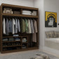 Manhattan Comfort Mulberry 81.3 Open Long Hanging Wardrobe Closet with Shoe Storage  in White | Armoires & Wardrobes | Modishstore-7