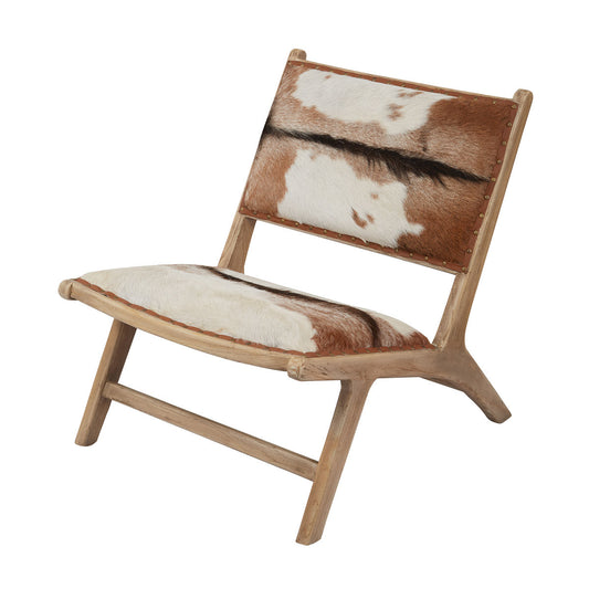 Dimond Home Organic Modern Hairon Leather Lounger | Modishstore | Lounge Chairs