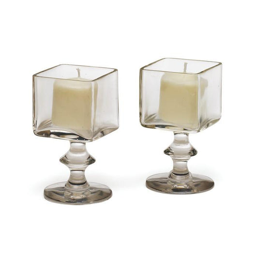 Grand Square Candle Holders - Set Of 2 by GO Home