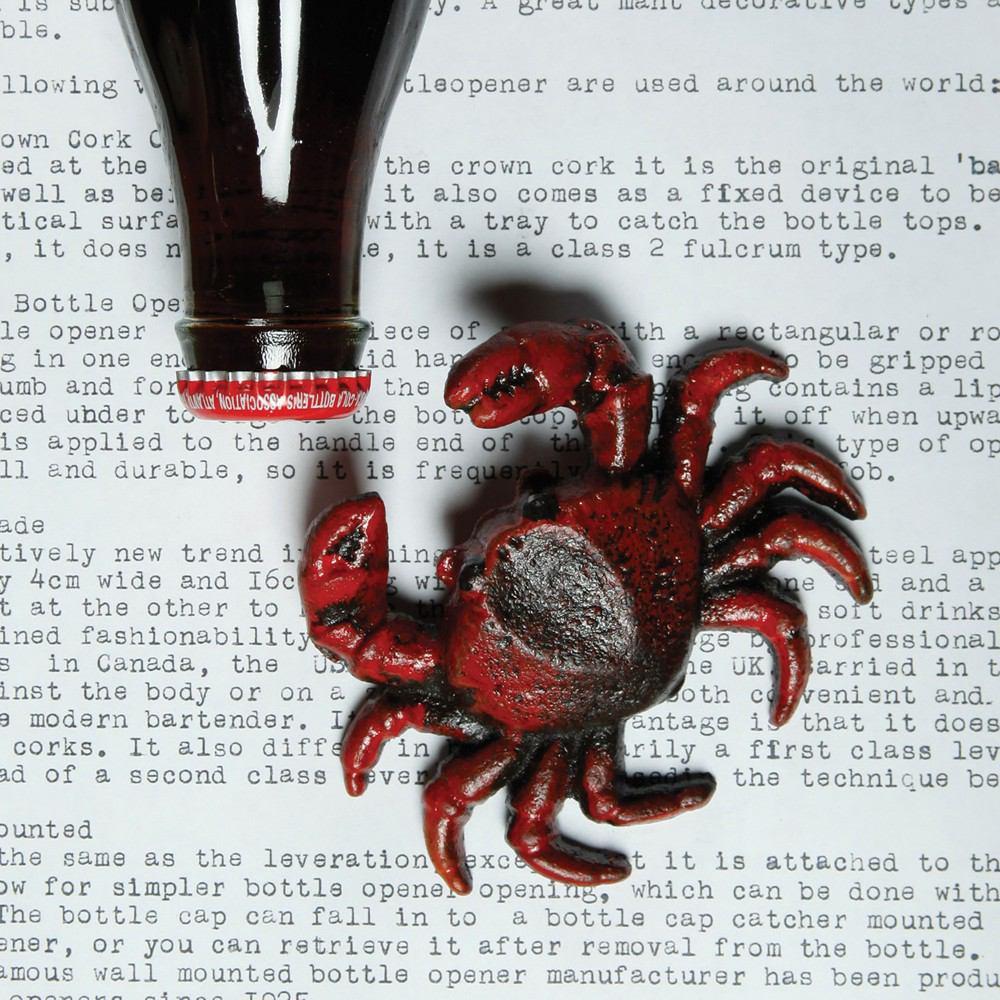 HomArt Crab Bottle Opener - Red - Set of 6 - Feature Image | Modishstore | Wine & Bar Accessories