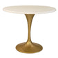 Fine Mod Imports Gold Filberglass Flower Table 36", White | Dining Tables | Modishstore - 3
