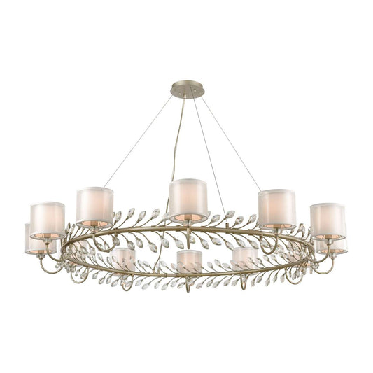 Asbury 12-Light chandelier in Aged Silver ELK Lighting | Chandeliers | Modishstore