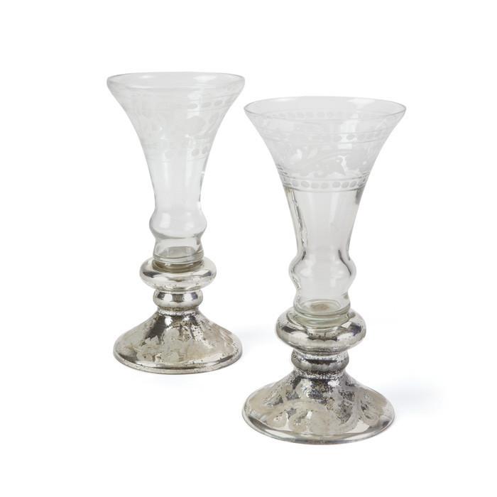 Mercury Glass Champagne Vases by GO Home