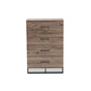 Baxton Studio Daxton Modern and Contemporary Rustic Oak Finished Wood 4-Drawer Storage Chest | Drawers | Modishstore - 4