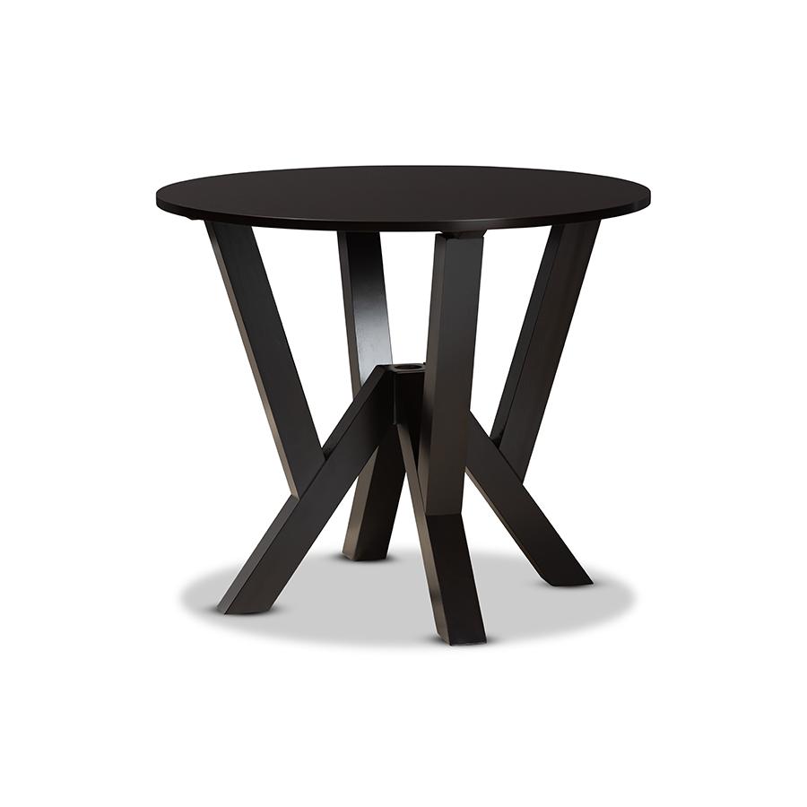 Baxton Studio Noelia Modern and Contemporary Transitional Two-Tone Dark Brown and Walnut Brown Finished Wood 5-Piece Dining Set | Dining Sets | Modishstore - 3