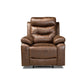 Baxton Studio Beasely Modern and Contemporary Distressed Brown Faux Leather Upholstered Recliner | Chairs & Recliners | Modishstore - 4