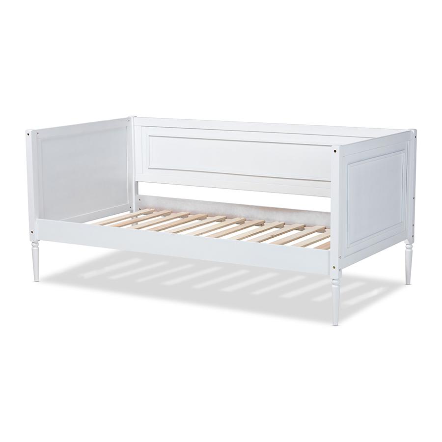 Baxton Studio Daniella Modern and Contemporary White Finished Wood Daybed | Daybeds | Modishstore - 3